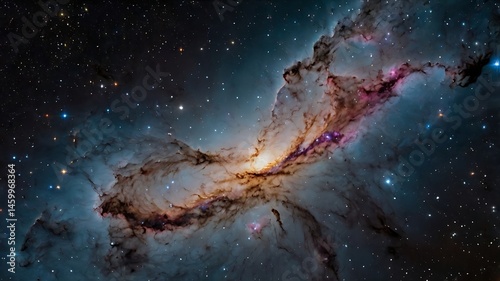 Galaxies, nebulas, starry skies.