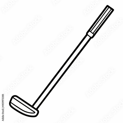 Isolated Golf Putter Illustration Outline For Design Element And Sport Concepts