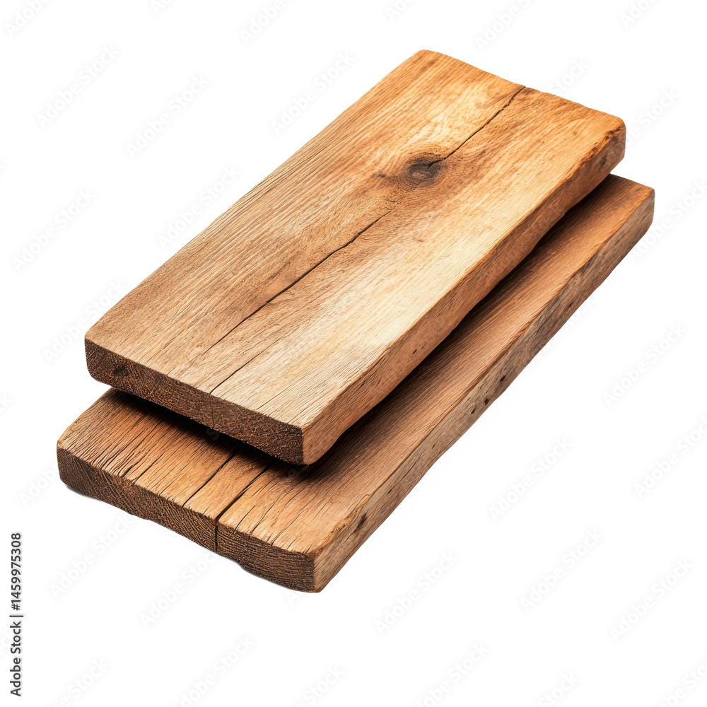 Fototapeta premium Rustic wooden planks stacked lumber timber isolated on transparent background