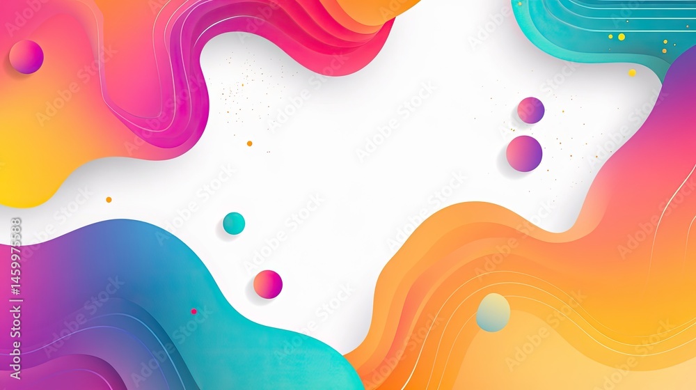 Vibrant abstract background with layered, fluid shapes Vibrant abstract background with layered, fluid shapes