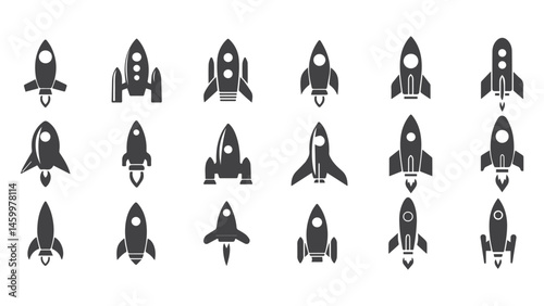 Pixel Art Rocket Ship Icons 18 Retro Spacecraft Graphics for Games  Websites