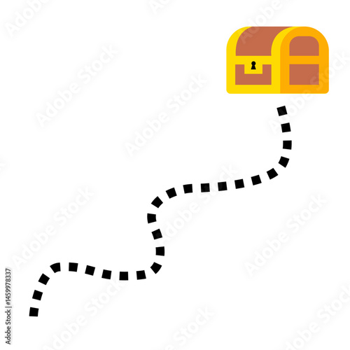 treasure hunt track map perfect for children adventure vector illustration design