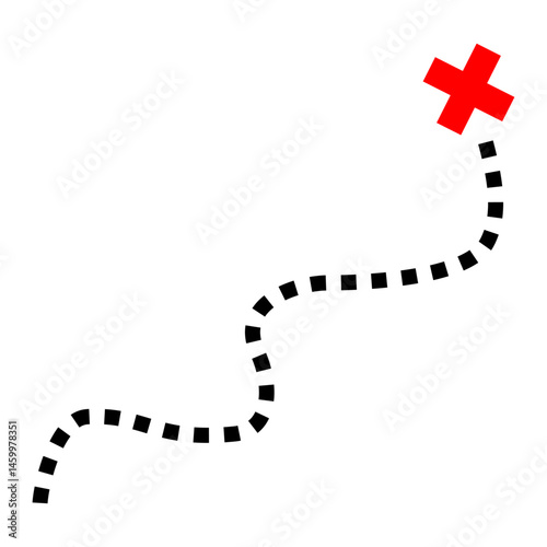 treasure hunt track map perfect for children adventure vector illustration design