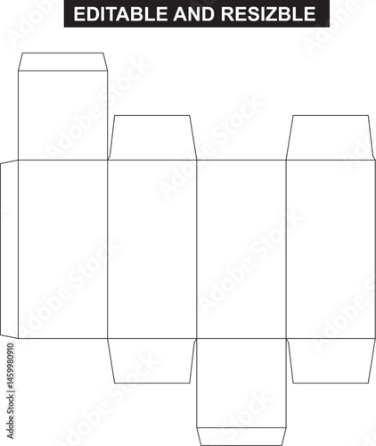 Box template, medicine box template design, unique packaging design