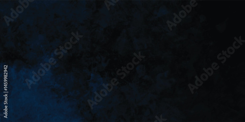 Blue Grunge Canvas with Thick Brushstrokes and Rough Painted Texture

