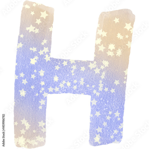 Obraz na płótnie Colorful alphabet watercolor paper texture PNG w salonie