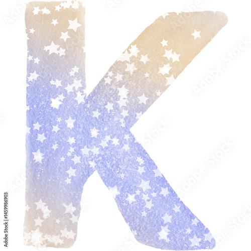 Obraz na płótnie Colorful alphabet watercolor paper texture PNG w salonie