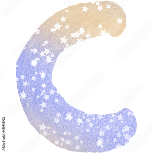 Obraz na płótnie Colorful alphabet watercolor paper texture PNG w salonie