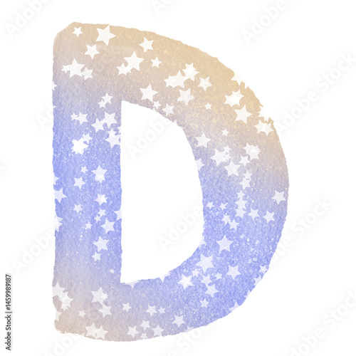Obraz na płótnie Colorful alphabet watercolor paper texture PNG w salonie