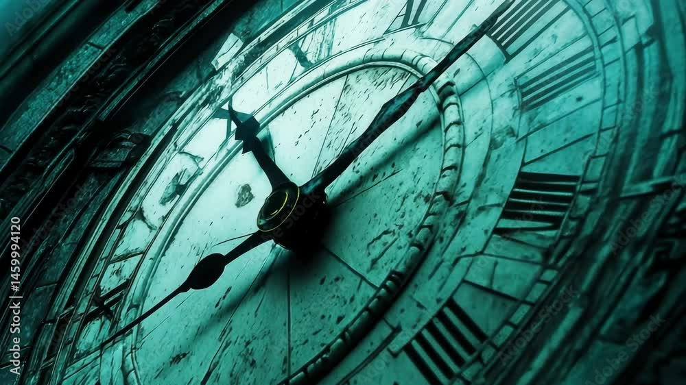 Close up of clock face in time lapse showcasing movement on dark grey wall, Clock Face 3 Close Up in Time Lapse on Dark Grey Wall in Office