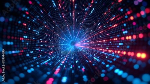 Wallpaper Mural 3D futuristic data channel texture — perfect for software UI, SaaS presentations, and business banners Torontodigital.ca