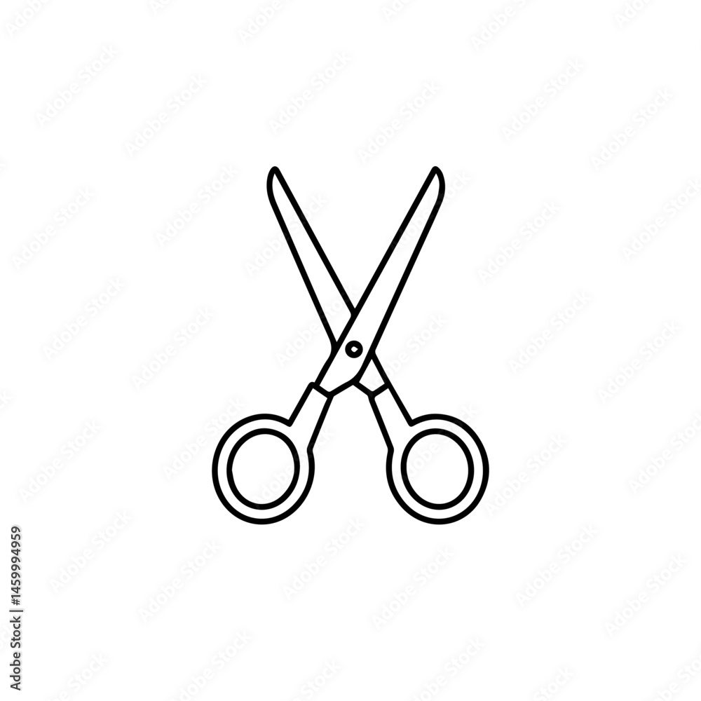 Simple scissors icon design. Sharp scissors image for cutting. School scissors image perfect for educational materials. School supplies illustration for stationery store website or brochure. Simple scissors icon design. Sharp scissors image for cutting. School scissors image perfect for educational materials. School supplies illustration for stationery store website or brochure.