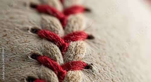 Baseball stitching with perfect thread details.
