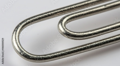 Paperclip showing stress marks from bending.
