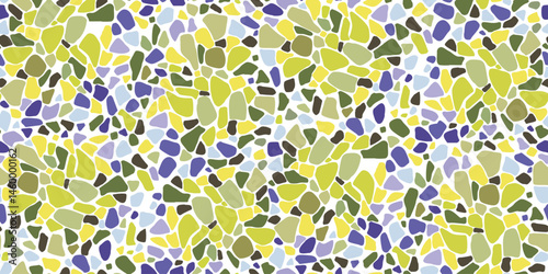 Seamless Vector Pattern with Colorful Abstract Shapes