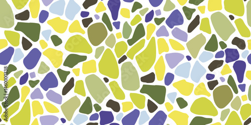 Seamless Vector Pattern with Colorful Abstract Shapes