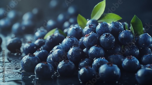 Wallpaper Mural Closeup photograph of fresh blueberries arranged in a neat small pile on a clean white background Torontodigital.ca