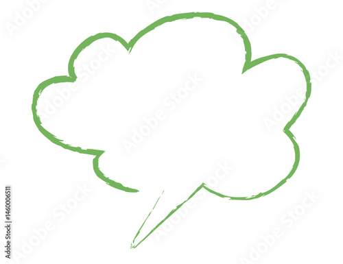 Colorful and Whimsical Hand drawn Crayon Speech Bubble