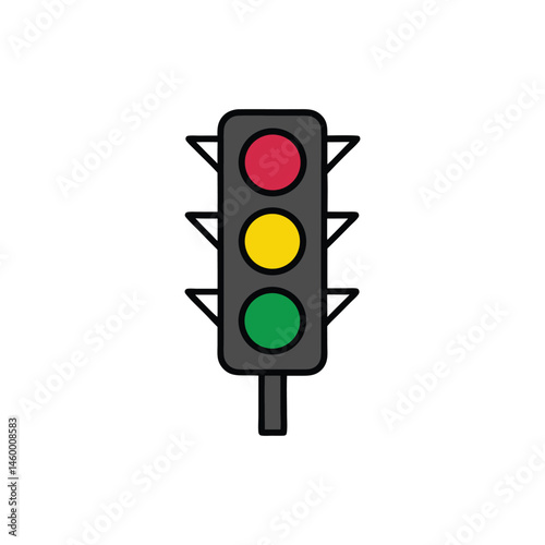 traffic light with green