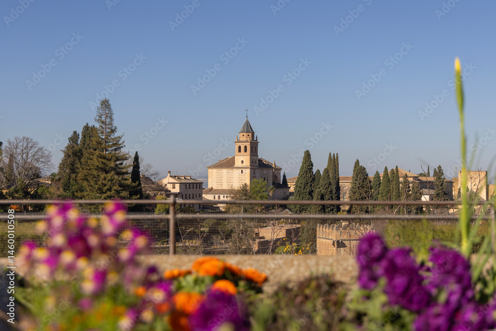 13th century Alcazaba fortress of Alhambra, Granada, Spain, Andalusia