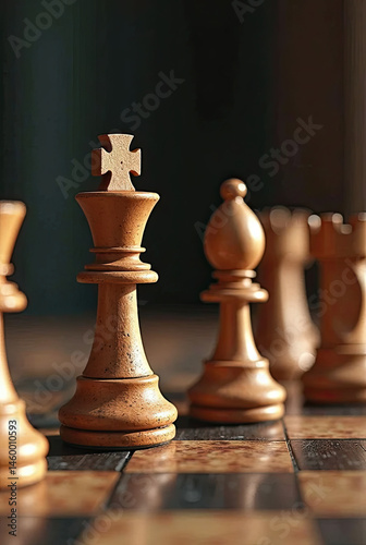 chess pieces on the chessboard