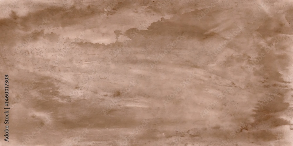 Fototapeta premium Brown milk chocolate coffee beige nude white watercolor water. Abstract art background. Light pale pastel soft shade. Brush stroke daub blot splash grunge. Mocha mousse color 2026. Blank. Design.