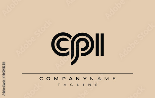 CPI Creative Unique Modern Letter Logo Design. Stylized logo featuring a unique letter design, presenting abstract minimalist aesthetics and modern appeal.