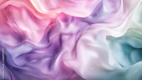 A colorful piece of fabric with a rainbow pattern. The colors are bright and vibrant, creating a sense of joy and happiness. The fabric appears to be made of a soft, plush material