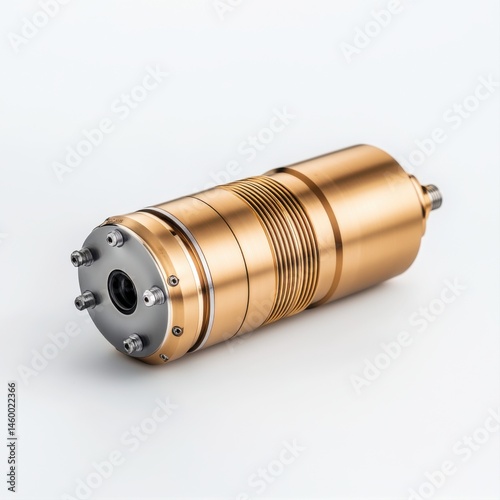 Precision Engine Component with Metallic Finish and Smooth Design Features
