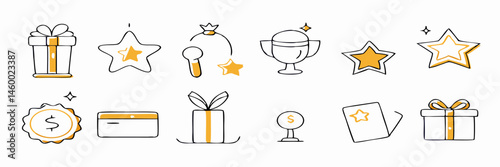 Award Icons: Stars, Gifts, Trophies, & More