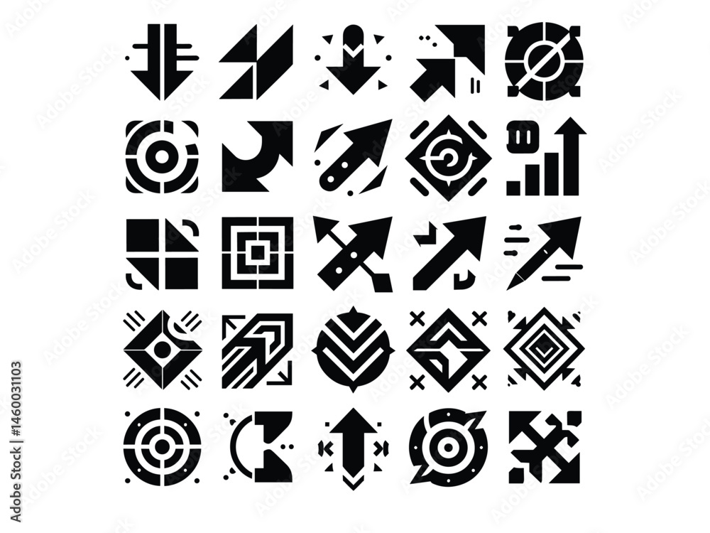 Fototapeta premium Arrow Vector Icon Pack
