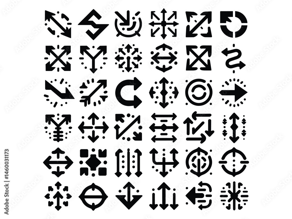 Fototapeta premium Arrow Vector Icon Pack