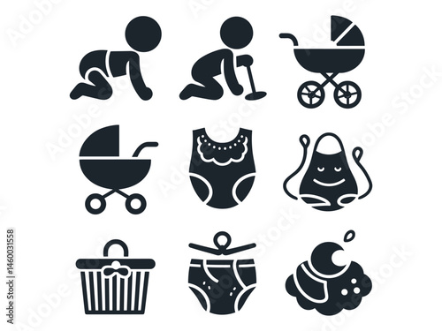 Baby Items Vector Icon Pack