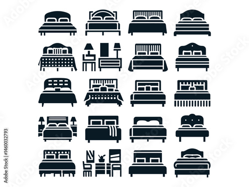 Bed Vector Icon Pack