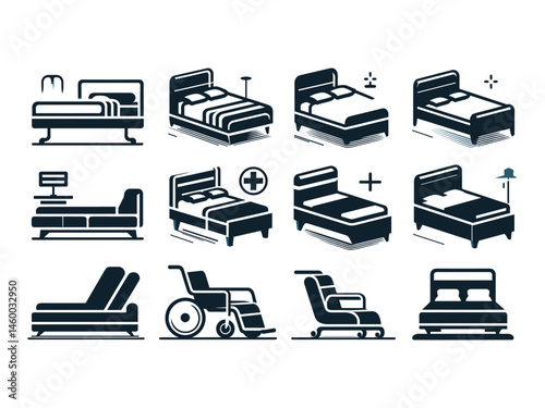 Bed Vector Icon Pack