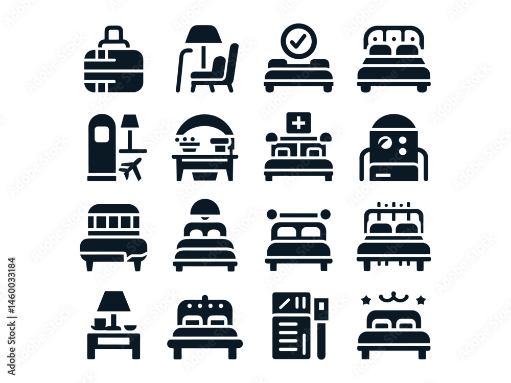 Bed Vector Icon Pack Bed Vector Icon Pack