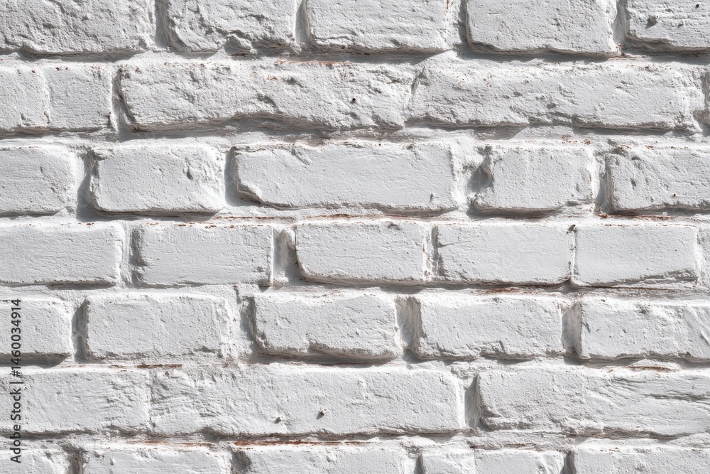 Fototapeta premium Whitewashed brick wall texture. Clean, simple background.