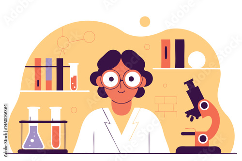 Researcher analyzing chemical samples in a high-tech lab, science and innovation concept
