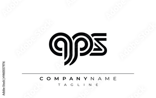 QPS Creative Unique Modern Letter Logo Design. Stylized logo featuring a unique letter design, presenting abstract minimalist aesthetics and modern appeal.