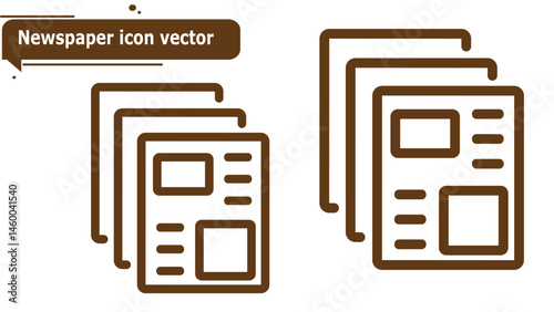 Newspaper icon vector