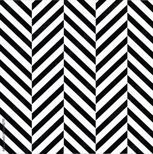 black and white chevron pattern isolated on white background.