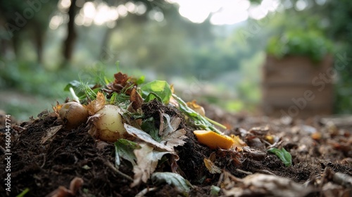 Obraz na płótnie A timelapse image of a compost heap transforming organic waste into nutrientrich soil reflecting the process of sustainable waste management. w salonie