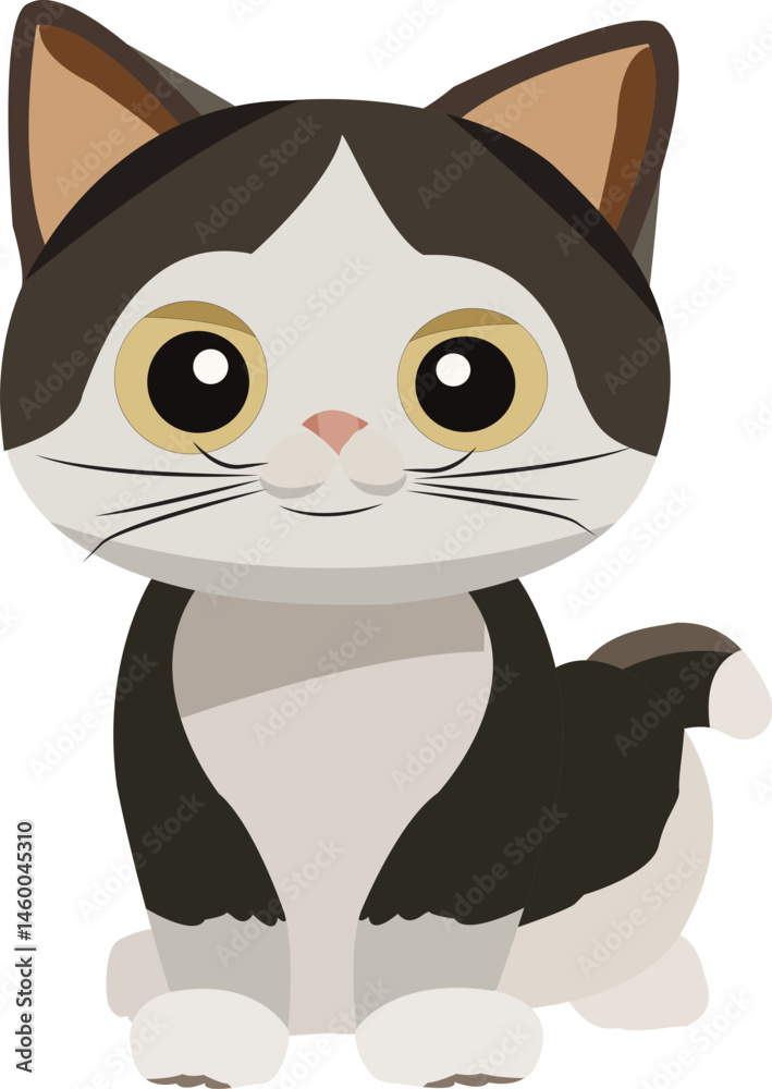 Fototapeta premium Cat cartoon animals character vactor