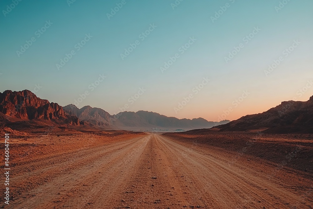 Naklejka premium sunrise in the mountains of egypt