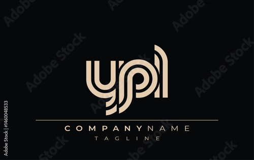 YPL Creative Unique Modern Letter Logo Design. Stylized logo featuring a unique letter design, presenting abstract minimalist aesthetics and modern appeal.