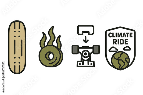 Skate-eco icons showing deck, wheel, clip, and badge