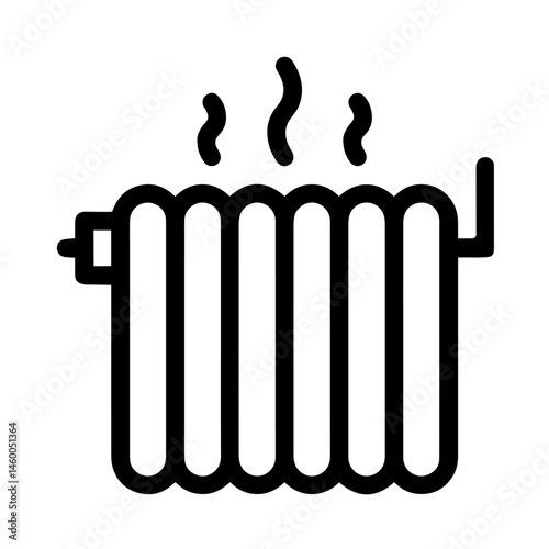 Battery. Radiator with Rising Heat Lines, Indoor Heating, Central Heating Systems, Temperature Control, Energy Efficiency, and Seasonal Climate Solutions