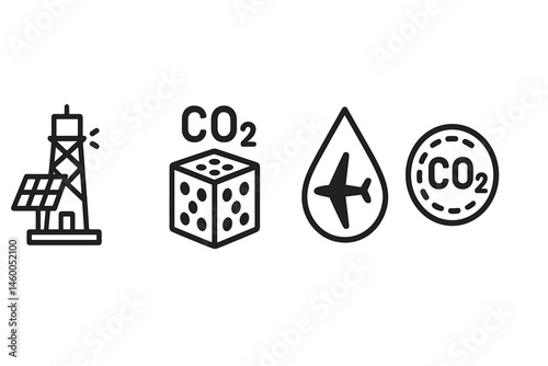 E-fuel icons tying tower, sponge, drop, and coin