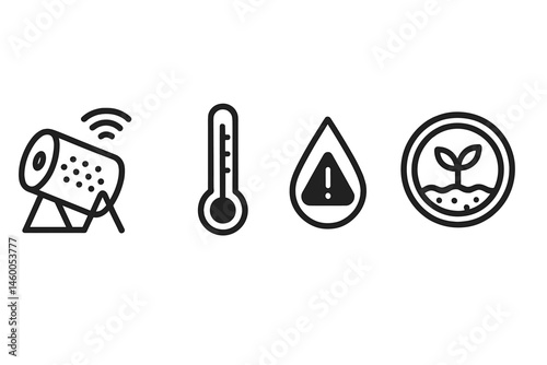 The Compost-IoT icons feature a drum, a ladder, a droplet, and a coin