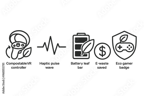 Icons for XR-eco are depicted as a shell, wave, bar, coin, and badge